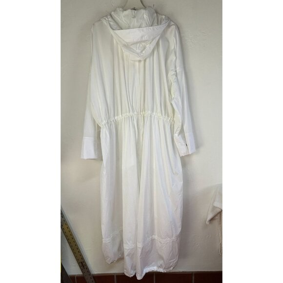 Athleta Women’s Trade Winds Jacket Hooded Full Zip White Large Travel New $249 - Picture 2 of 7